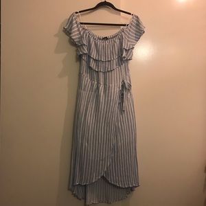 Off the shoulder hi lo summery dress